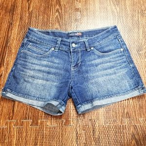 Levis Genuinely Crafted Jean Shorts Blue Denim Juniors Size 5 Embroidered Womens